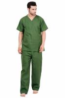 Olive Green Polycotton Scrubs - V Neck, Short Raglan Sleeves, 4 Pockets, Full Elastic Drawstring Pant, Double Stitch Durability, Sizes S-XXXL, 0.51 kg Manufacturers, Suppliers in Tamil Nadu