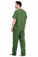 Olive Green Polycotton Scrubs - V Neck, Short Raglan Sleeves, 4 Pockets, Full Elastic Drawstring Pant, Double Stitch Durability, Sizes S-XXXL, 0.51 kg Manufacturers, Suppliers in Tamil Nadu