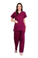 Reddish Burgundy Y-Crossover Top Pant Workwear Set Manufacturers, Suppliers in Tamil Nadu