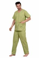 Sage Green Polycotton Scrubs - V Neck, Short Raglan Sleeves, 4 Pockets, Full Elastic Drawstring Pant, Double Stitch Durability, Sizes S-XXXL, 0.51 kg Manufacturers, Suppliers in Tamil Nadu