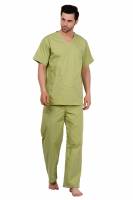 Sage Green Polycotton Scrubs - V Neck, Short Raglan Sleeves, 4 Pockets, Full Elastic Drawstring Pant, Double Stitch Durability, Sizes S-XXXL, 0.51 kg Manufacturers, Suppliers in Tamil Nadu