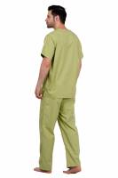 Sage Green Polycotton Scrubs - V Neck, Short Raglan Sleeves, 4 Pockets, Full Elastic Drawstring Pant, Double Stitch Durability, Sizes S-XXXL, 0.51 kg Manufacturers, Suppliers in Tamil Nadu