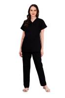 Short Sleeve Black Clinical Workwear Scrub Set Manufacturers, Suppliers in Tamil Nadu