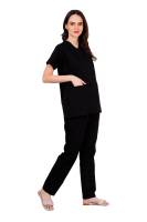 Short Sleeve Black Clinical Workwear Scrub Set Manufacturers, Suppliers in Tamil Nadu
