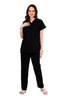 Short Sleeve Black Clinical Workwear Scrub Set Manufacturers, Suppliers in Tamil Nadu