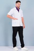 White Doctor Coat Terricot Fabric Four Button Closure Manufacturers, Suppliers in Tamil Nadu