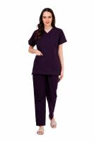 Wine Red Polycotton Scrubs - Y Crossover Neckline, Short Sleeves, 3 Pockets, Front & Back Yokes, Adjustable Drawstring Pant, Reinforced Side Vents, Customised Polycotton Fabric, Sizes S-XXXL, 0.51 kg Manufacturers, Suppliers in Tamil Nadu