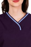 Wine Red and Blue Polycotton Scrubs - Y Crossover Neckline, Short Sleeves, 6 Pockets, Front & Back Yokes, Adjustable Drawstring Pant, Reinforced Side Vents, Customised Polycotton Fabric, Sizes S-XXXL, 0.51 kg Manufacturers, Suppliers in Tamil Nadu